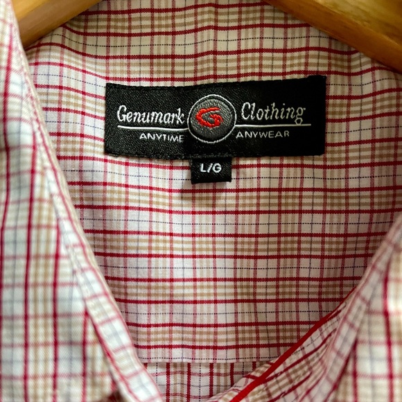 ☘️ M/L Genumark Plaid Uniform Shirt - Picture 3 of 4